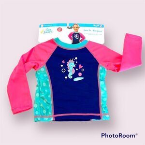 SUN SMART Girls Long Sleeve Rash Guard *NEW*
